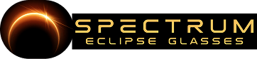 Spectrum Eclipse Glasses logo with solar eclipse icon.